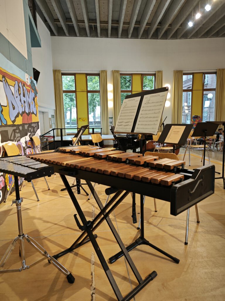 Raum voll mit Musikinstrumenten