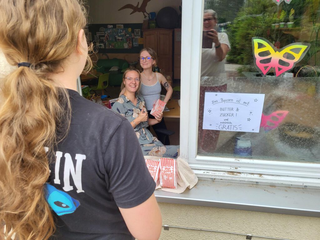 Popcornstand beim Sommerfest